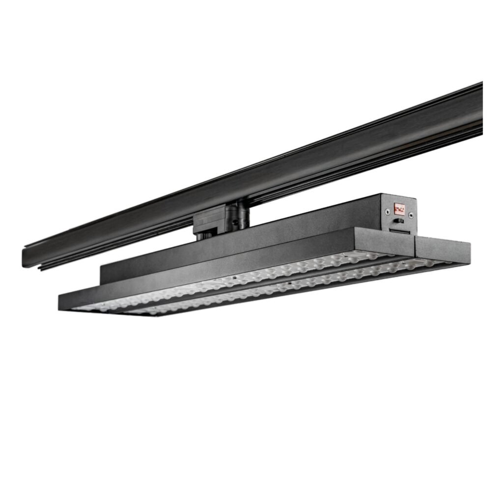 Adjustable Double Dual-Panel LED Track Linear Light turned structure