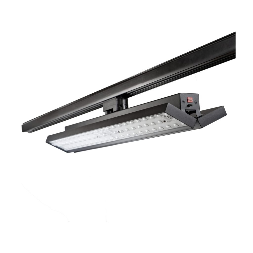 Adjustable Double Dual-Panel LED Track Linear Light turning structure 01