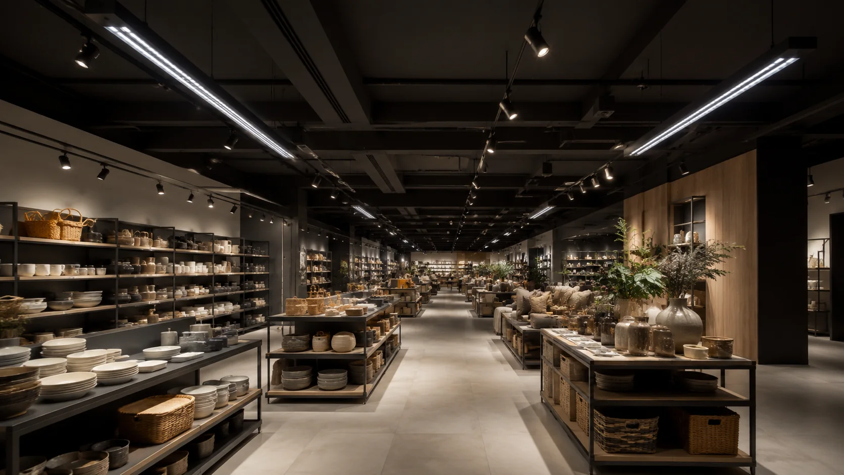 Hybrid retail track lighting design