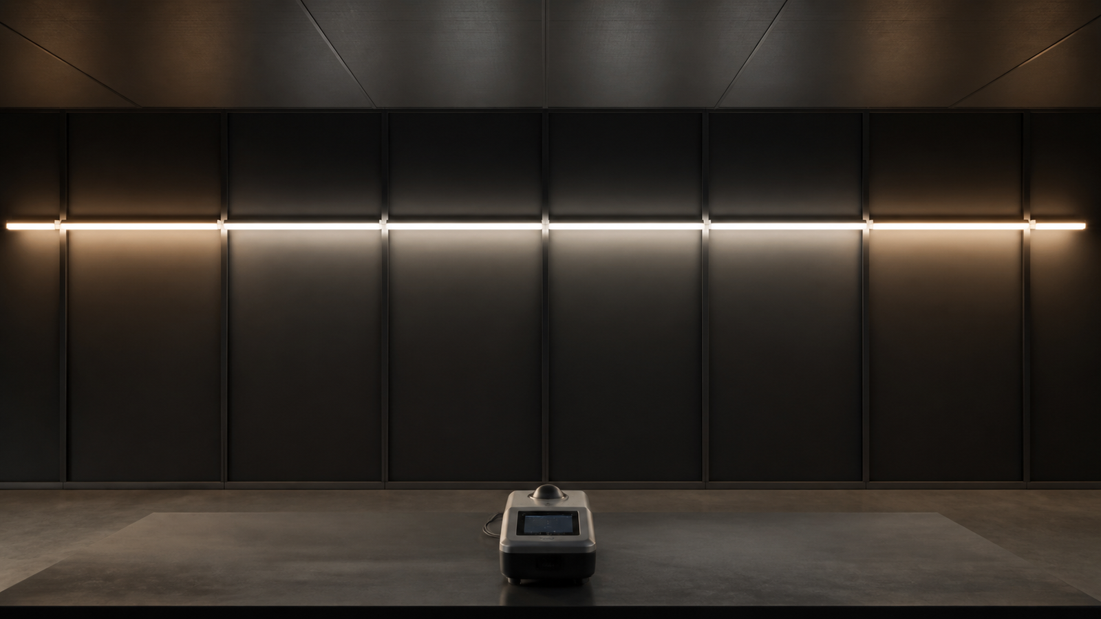 Continuous LED linear light showing controlled white color consistency