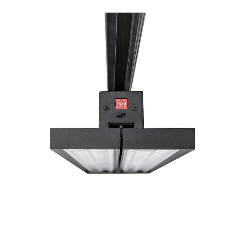 Dual-panel track light folded to one side