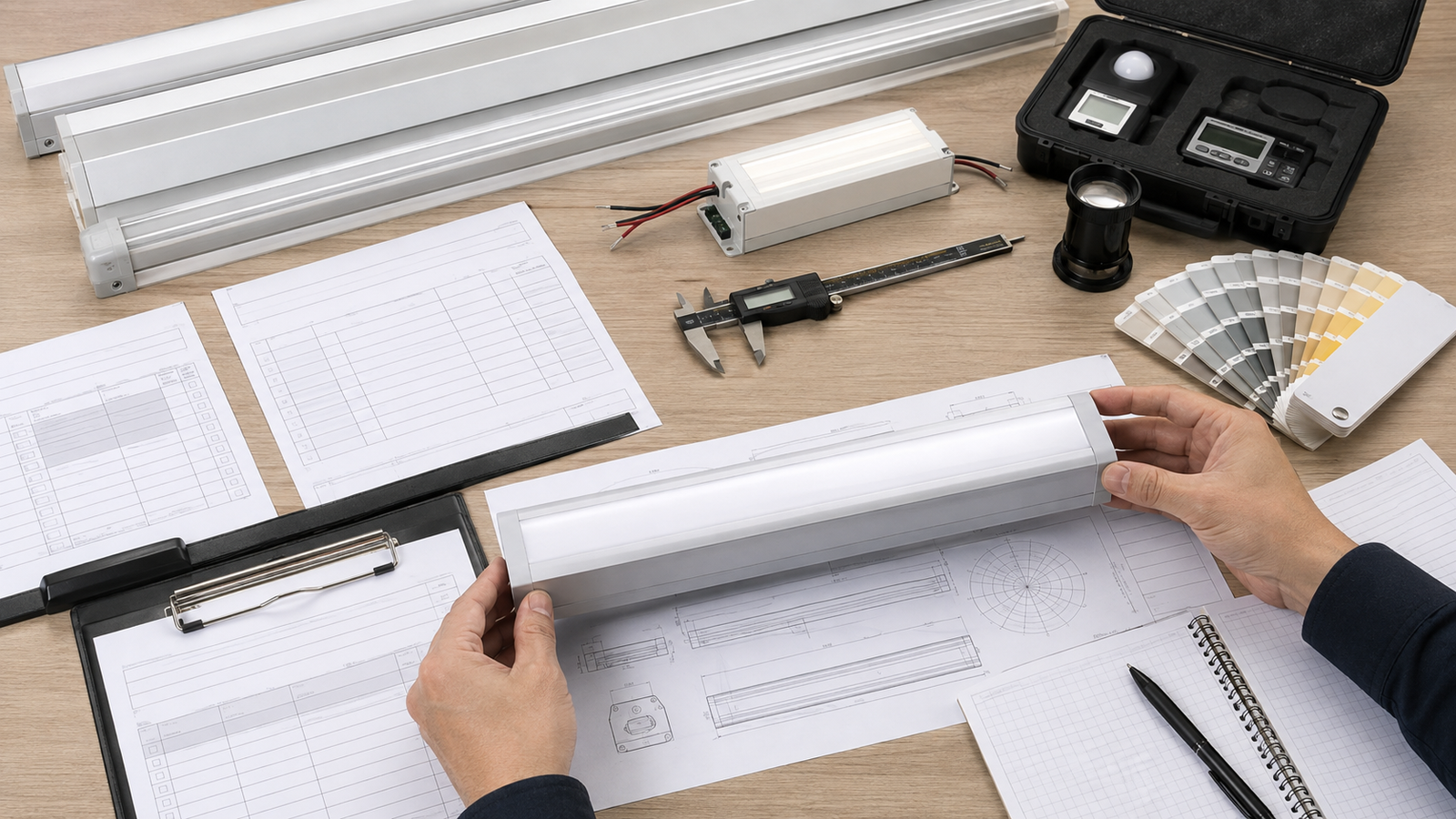 LED linear light RFQ drawings sample and inspection checklist
