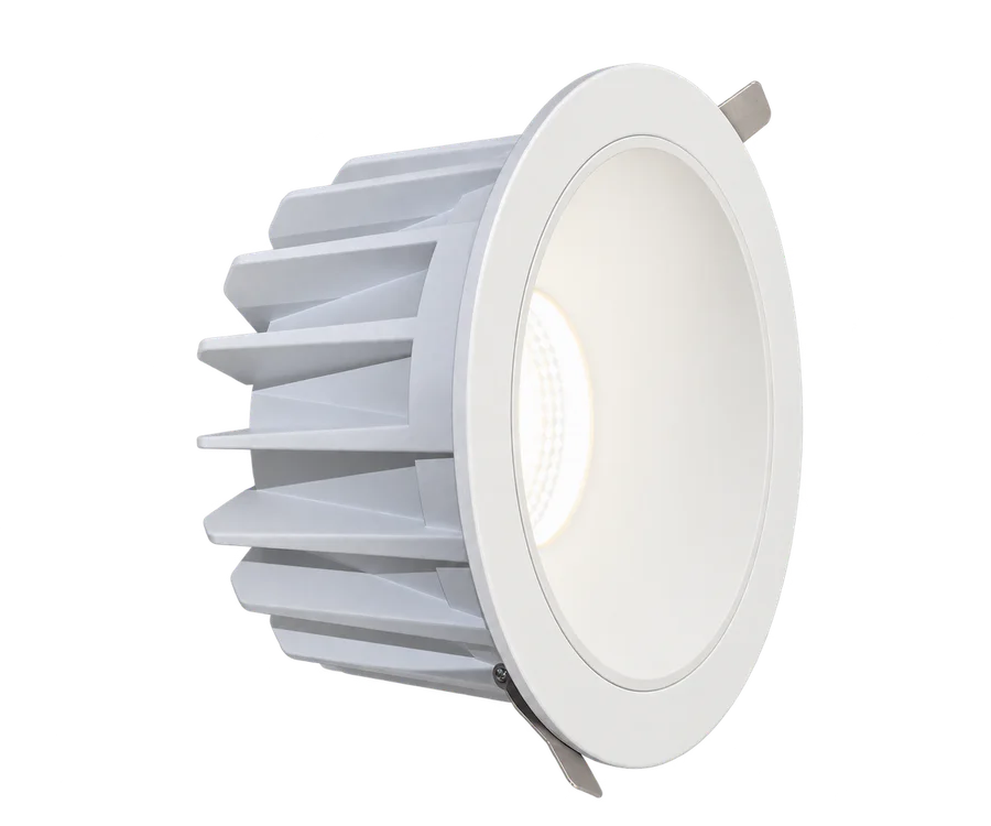 Commercial recessed COB downlight on transparent background